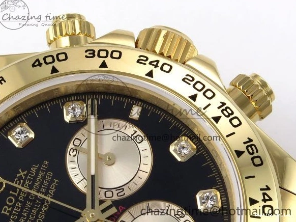 0601 Daytona 126508 QF 1:1 Best Edition Black YG Diamonds Dial on YG Braclet SH4131 V WeatherProof 1314